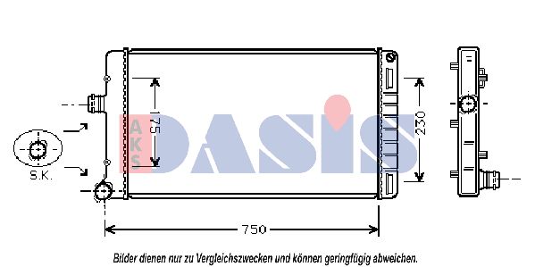 AKS DASIS radiatorius, variklio aušinimas 080048N